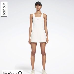 Reebok x Victoria Beckham new collection, white backless tennis dress